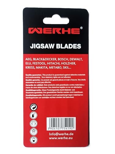 WERHE® Stichsägeblätter T119BO – Präzise Kurvenschnitte in Weichholz – 5er Set 76mm HCS - Image 10